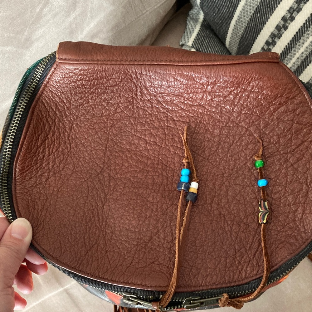 LAST CALL!! TOTEM SALVAGED One of a kind Sunset Cactus Fringe Backpack!!! - Picture 4 of 8